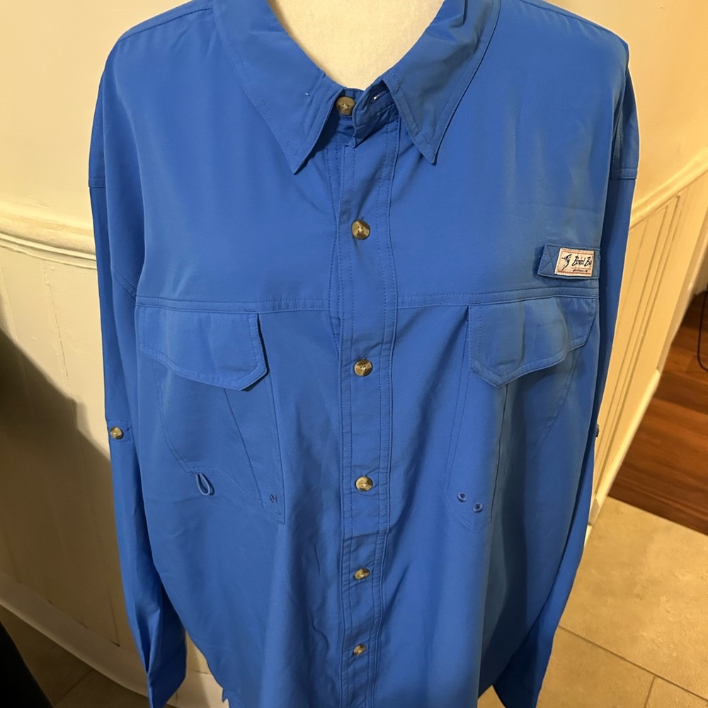 Bimini Bay Outfitters Flats V Long Sleeve Fishing Shirt Size 3XL